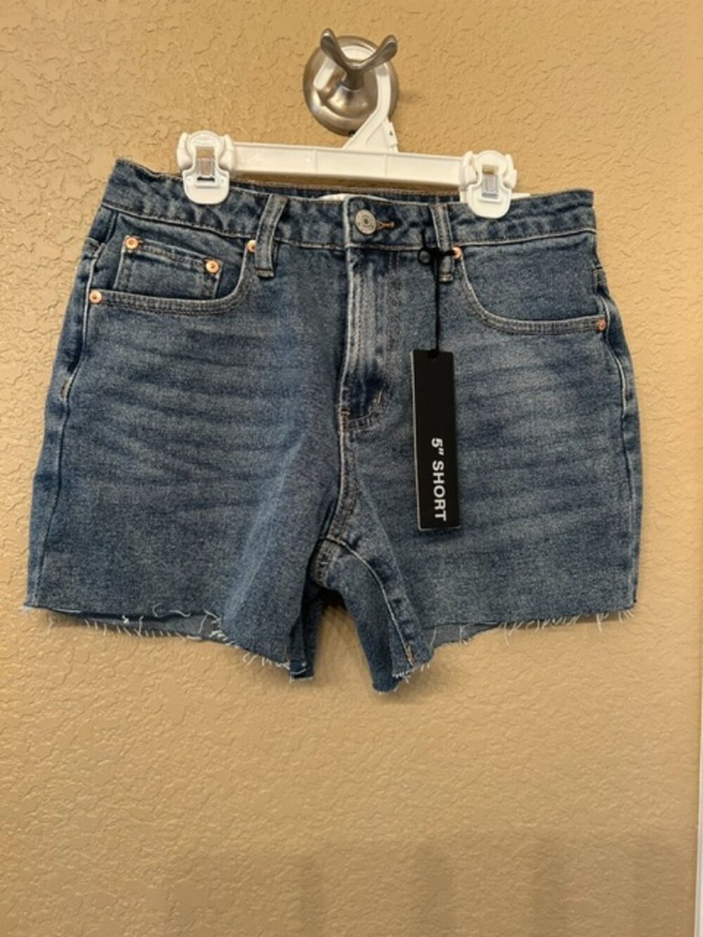 Junior's Madden Girl Raw Hem Denim Shorts
